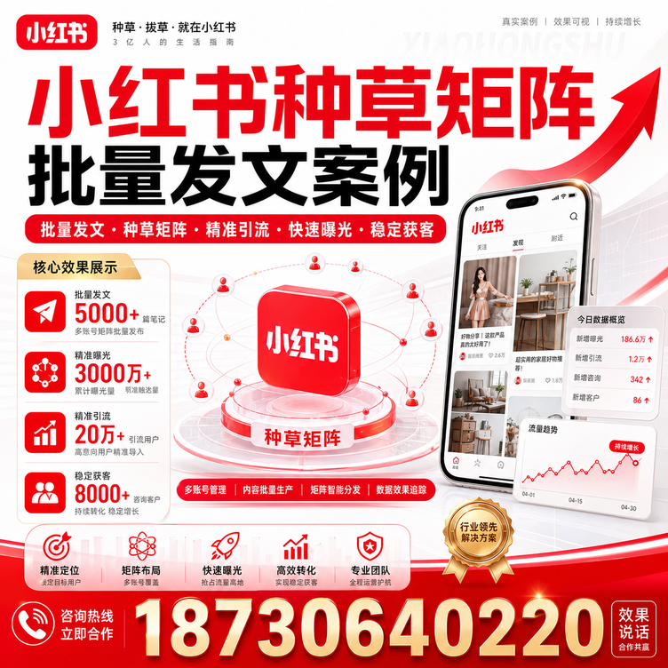 白银小红书种草矩阵批量发文案例